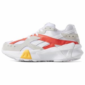 Adidasy Męskie Reebok Aztrek Double x Gigi Hadid Białe/Szare/Czerwone/Złote PL 58DLPOU